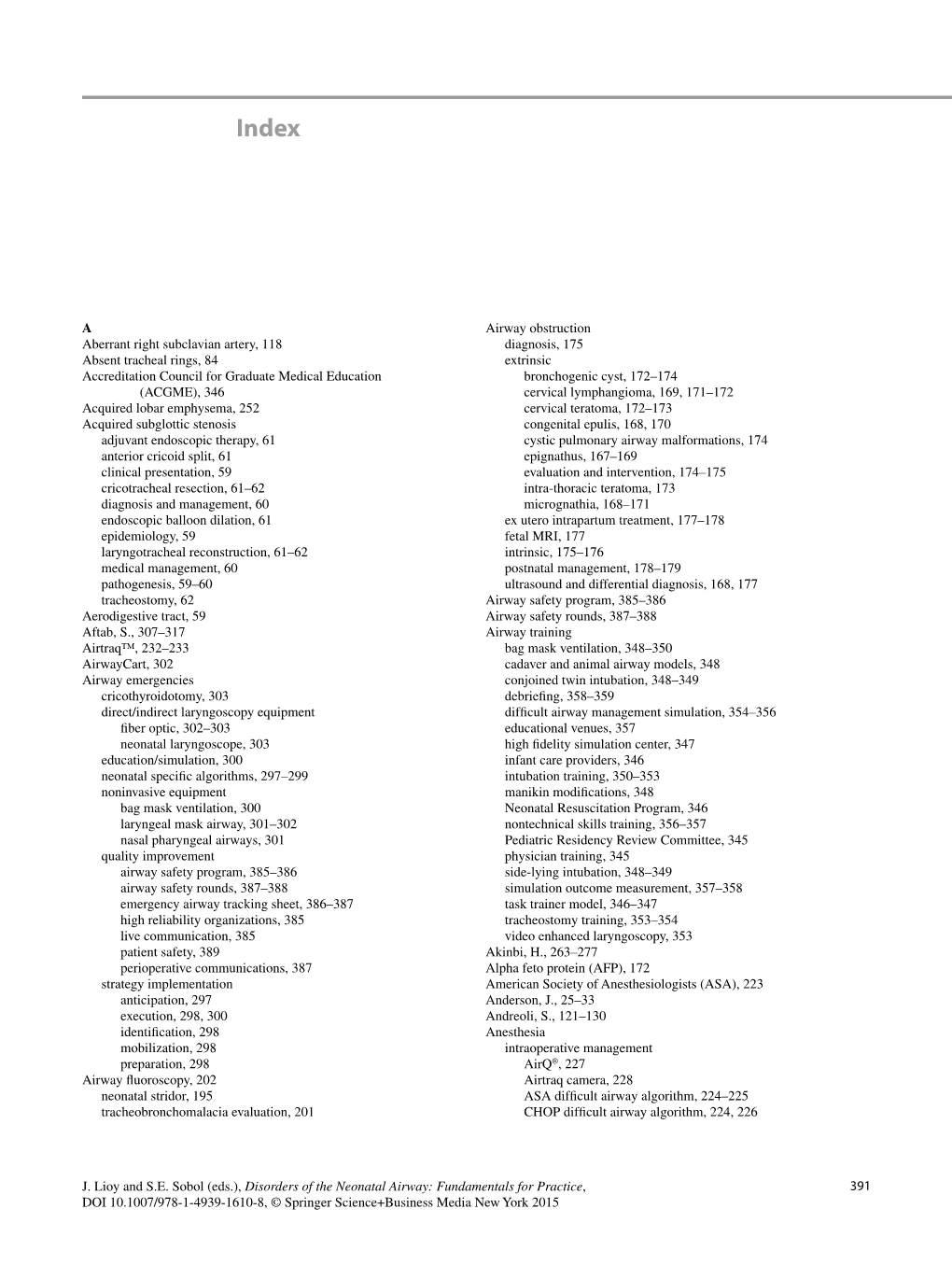 391 a Aberrant Right Subclavian Artery , 118 Absent Tracheal Rings