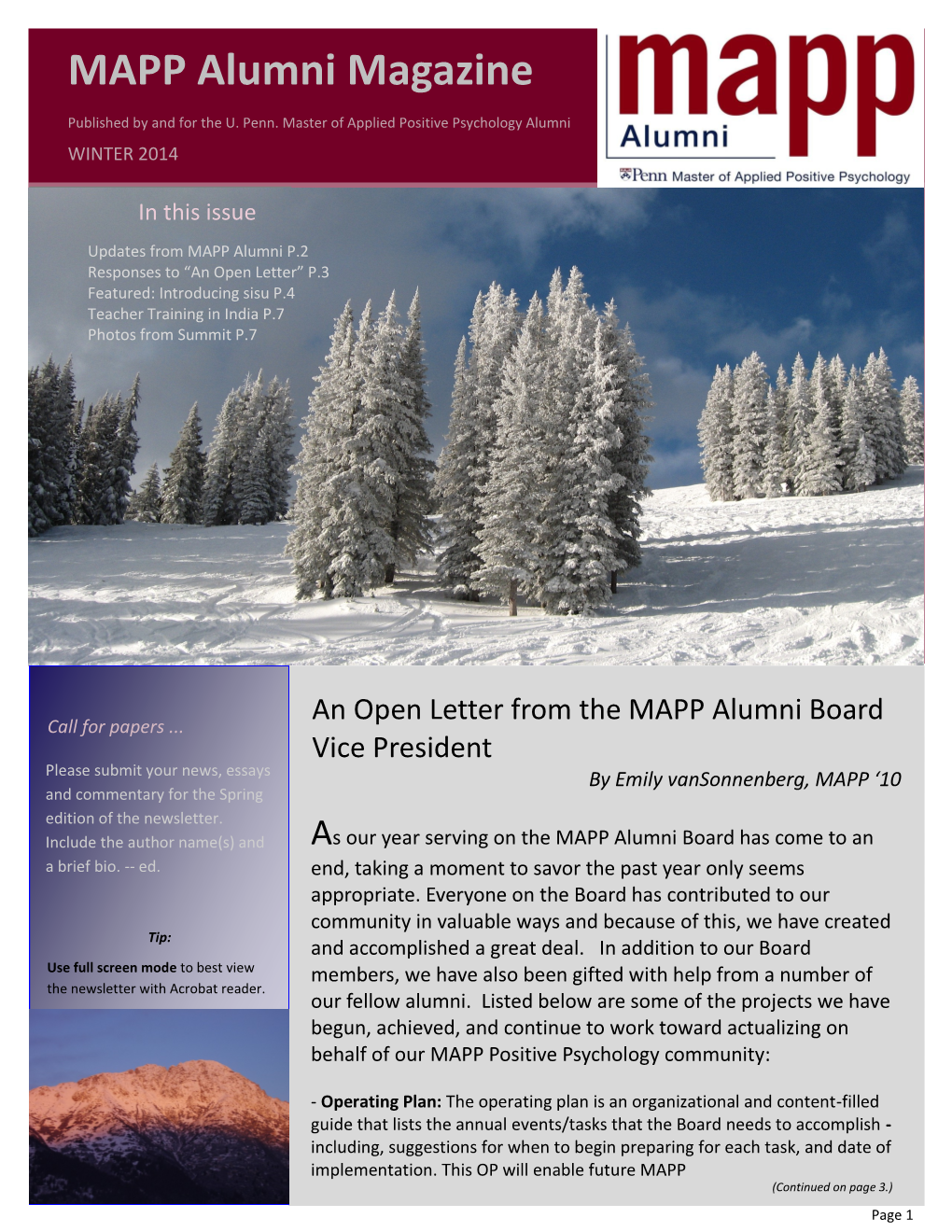 MAPP Alumni Magazine