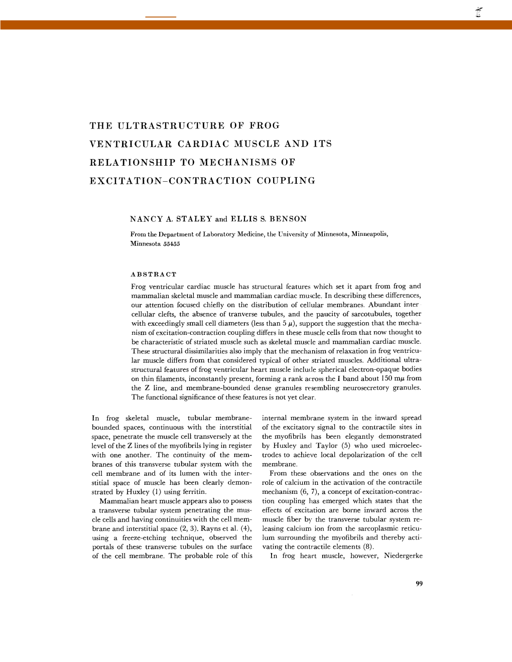 The Ultrastructure of Frog Ventricular Cardiac Muscle and Its