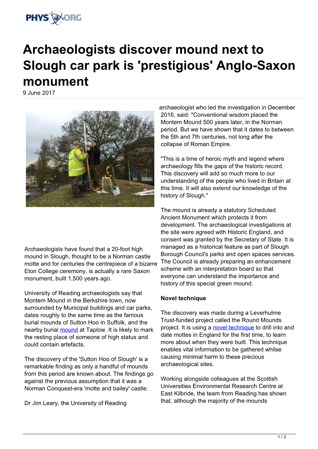 Anglo-Saxon Monument 9 June 2017