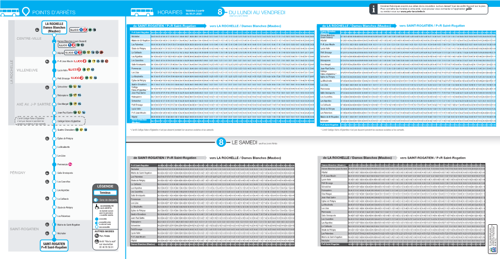 La Ligne De Bus N°8 Saint-Rogatien &gt; Périgny&gt; La