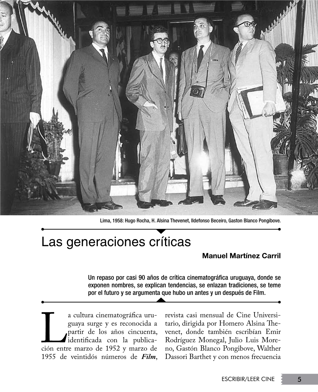 Las Generaciones Críticas Manuel Martínez Carril