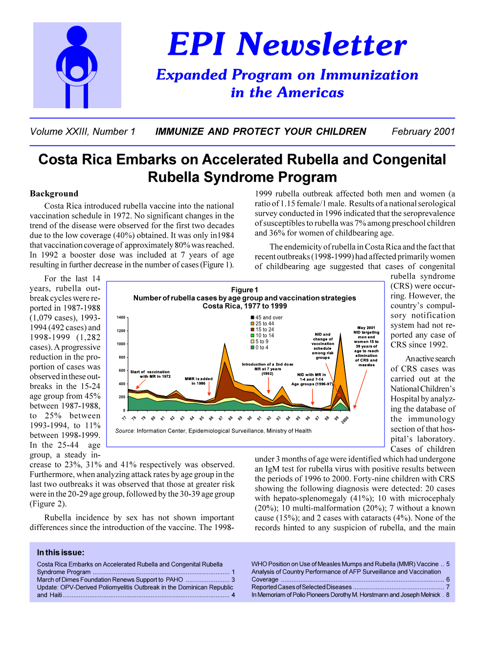 EPI Newsletter, February 2001, Vol XXIII, Number 1