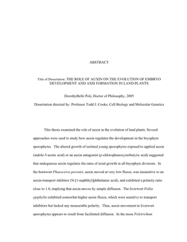 ABSTRACT Title of Dissertation