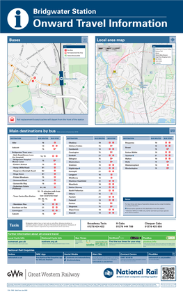 Bridgwater Station I Onward Travel Information Buses Local Area Map