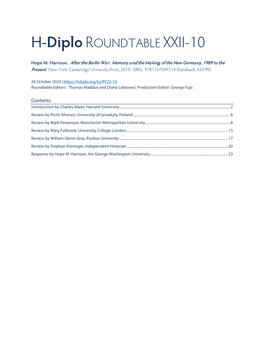 H-Diplo ROUNDTABLE XXII-10
