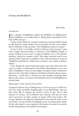 Science and Buddhism