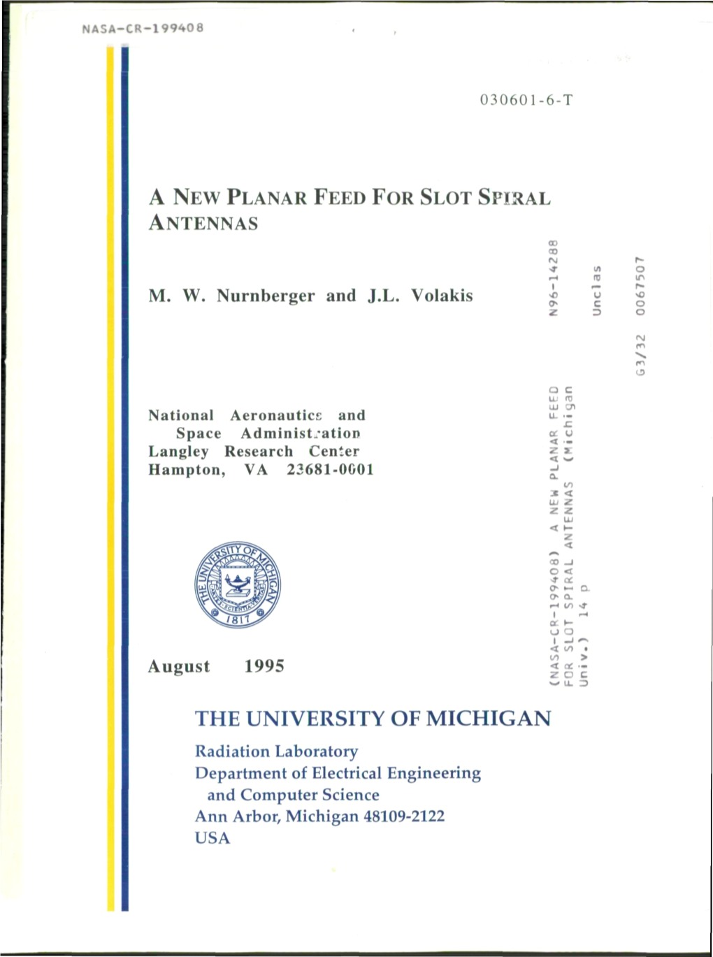 A New Planar Feed for Slot Spiral Antennas ••