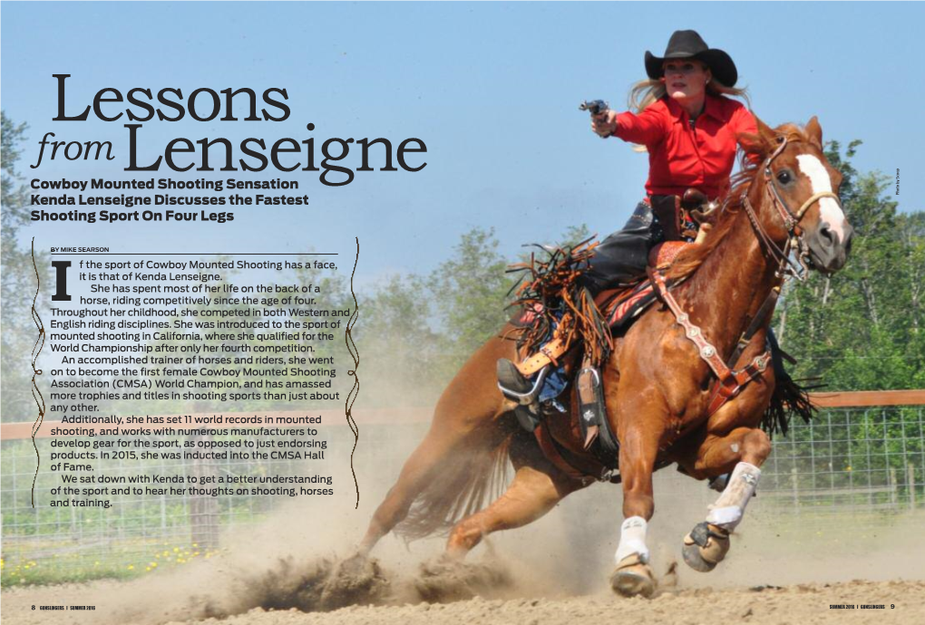 Cowboy Mounted Shooting Sensation Kenda Lenseigne Discusses The