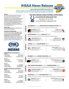 2016 Football Media Information.Indd