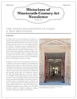 Historians of Nineteenth-Century Art Newsletter