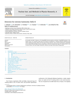 Detectors for Extreme Luminosity: Belle II