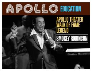 EDUCATION APOLLO THEATER WALK of FAME LEGEND SMOKEY ROBINSON Musical Revolution Once Roared Through the Streets of Detroit, Michigan