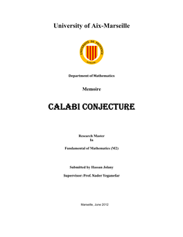 Calabi Conjecture