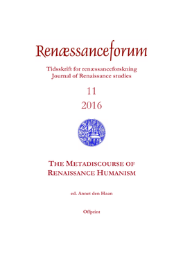 The Metadiscourse of Renaissance Humanism