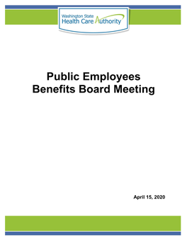 Public Employees Benefits Board Meeting