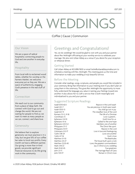 UA Weddings 2020