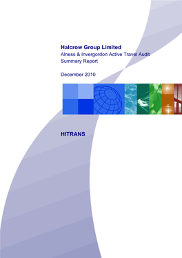Halcrow Group Limited Alness & Invergordon Active Travel Audit Summary Report