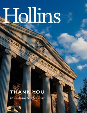 Thank You 2015-16 Annual Report on Giving WHAT YOUR Dear Alumnae/I and Friends