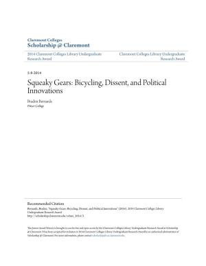 Bicycling, Dissent, and Political Innovations Braden Bernards Pitzer College