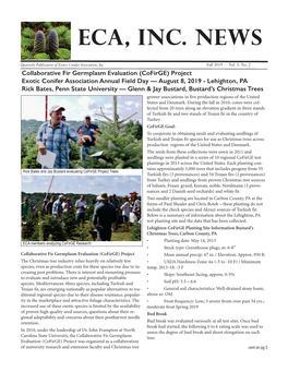 Exotic Conifer Association Newsletter Fall 2019