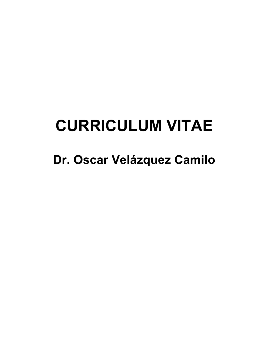 Curriculum Vitae