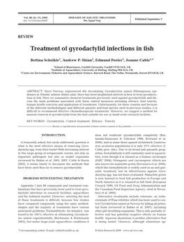 Treatment of Gyrodactylid Infections in Fish