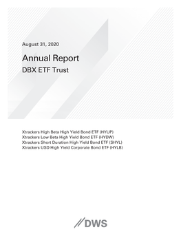 Annual Report DBX ETF Trust