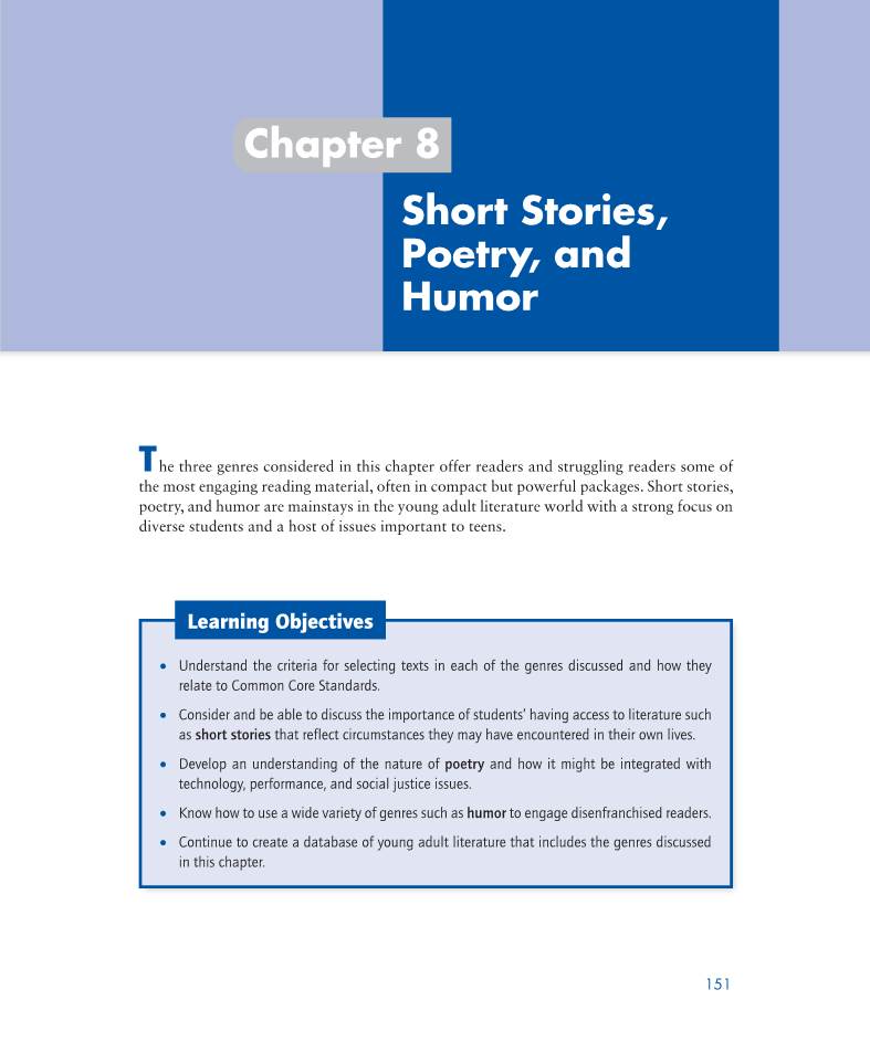 Short Stories, Poetry, and Humor Chapter 8