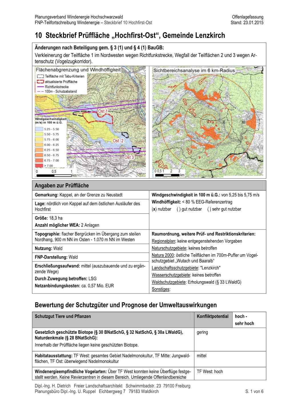 10 Steckbrief Prüffläche „Hochfirst-Ost“, Gemeinde Lenzkirch