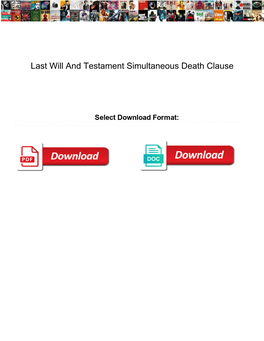 Last Will and Testament Simultaneous Death Clause Patton