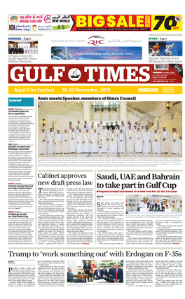 Saudi, UAE and Bahrain to Take Part in Gulf