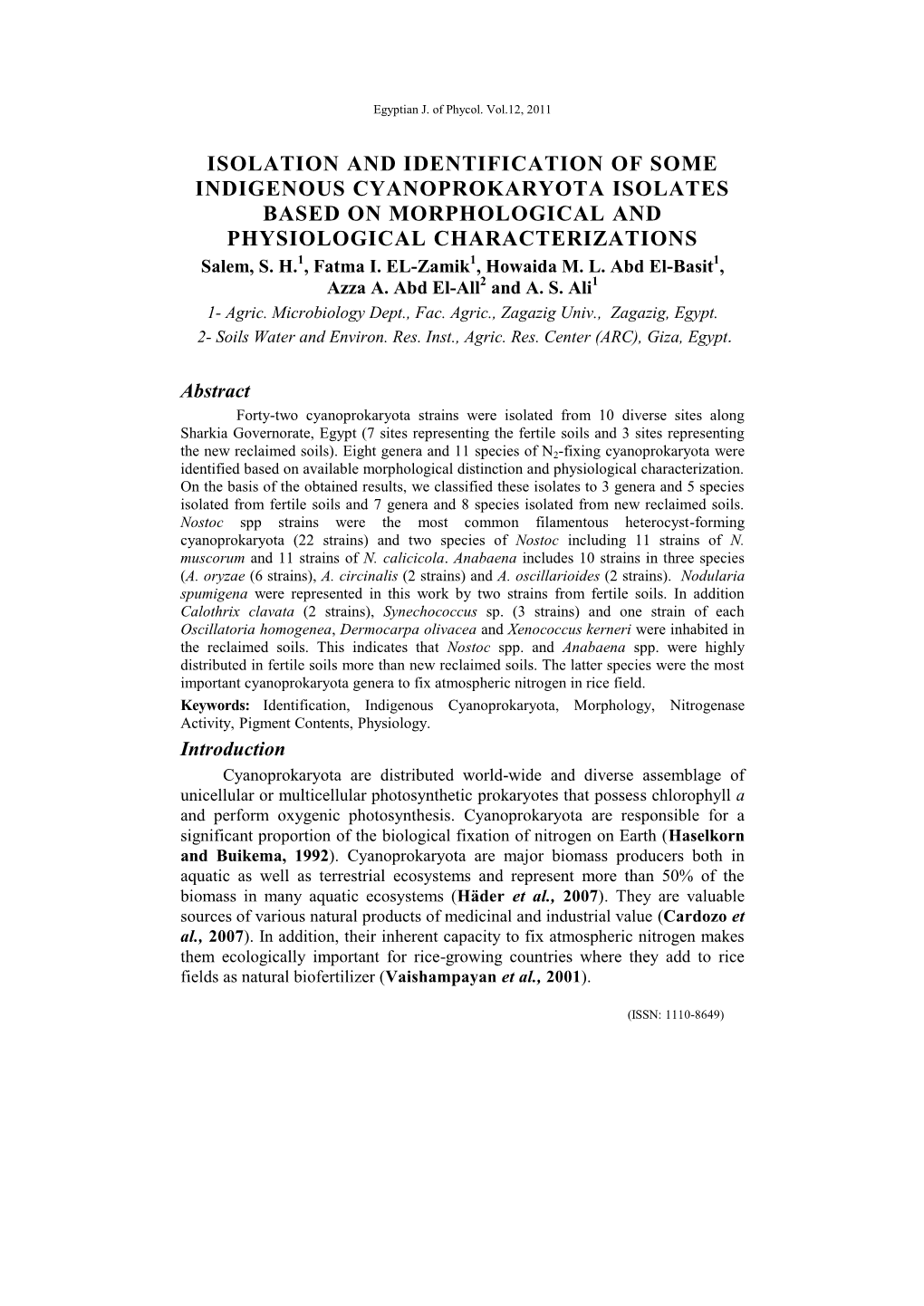 Current Protocols for Cyanobacterial Classification Rely on The