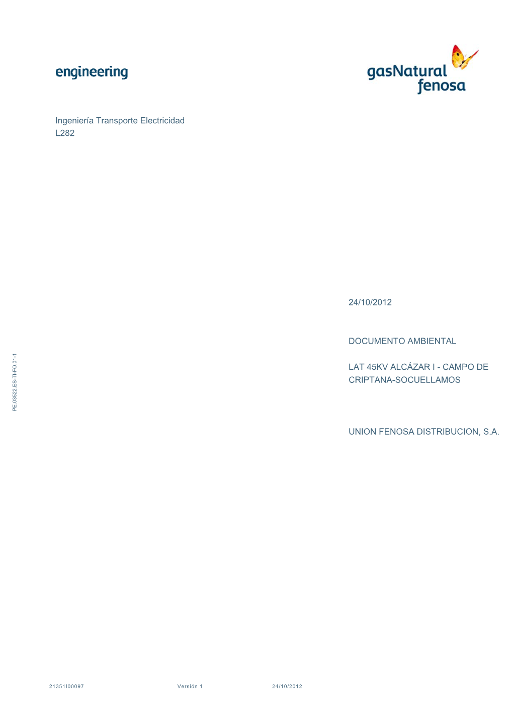 24/10/2012 Documento Ambiental Lat 45Kv Alcázar I