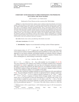 Chebyshev Semi-Iteration in Preconditioning for Problems Including the Mass Matrix∗