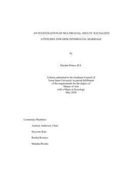 An Investigation of Multiracial Adults’ Racialized