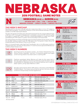 2018 Football Game Notes
