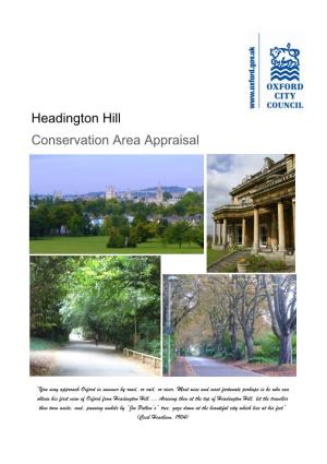 Headington Hill Conservation Area Appraisal