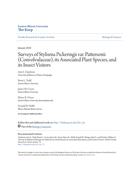 Surveys of Stylisma Pickeringii Var