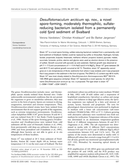 Desulfotomaculum Arcticum Sp. Nov., a Novel Spore-Forming, Moderately
