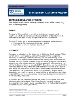 Management Assistance Program