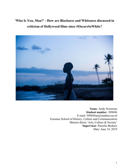 How Are Blackness and Whiteness Discussed in Criticism of Hollywood Films Since #Oscarssowhite?