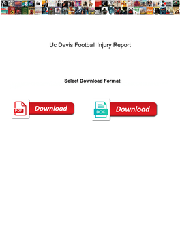 Uc Davis Football Injury Report