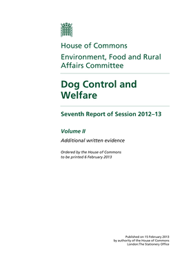 Dog Control and Welfare