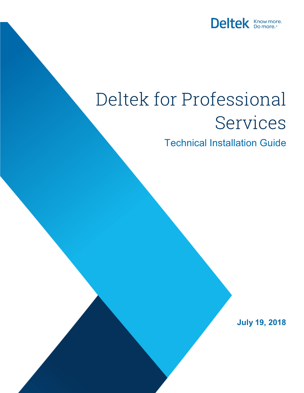 Deltek for Professional Services Technical Installation Guide