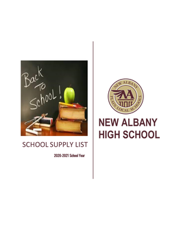 New Albany High School School Supply List