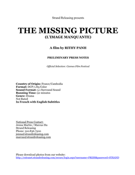 The Missing Picture (L’Image Manquante)