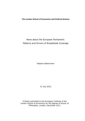 News About the European Parliament
