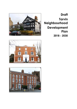 Draft Tarvin Neighbourhood Development Plan 2018 - 2030