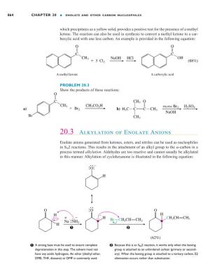 20.3 Alkylation of Enolate Anions